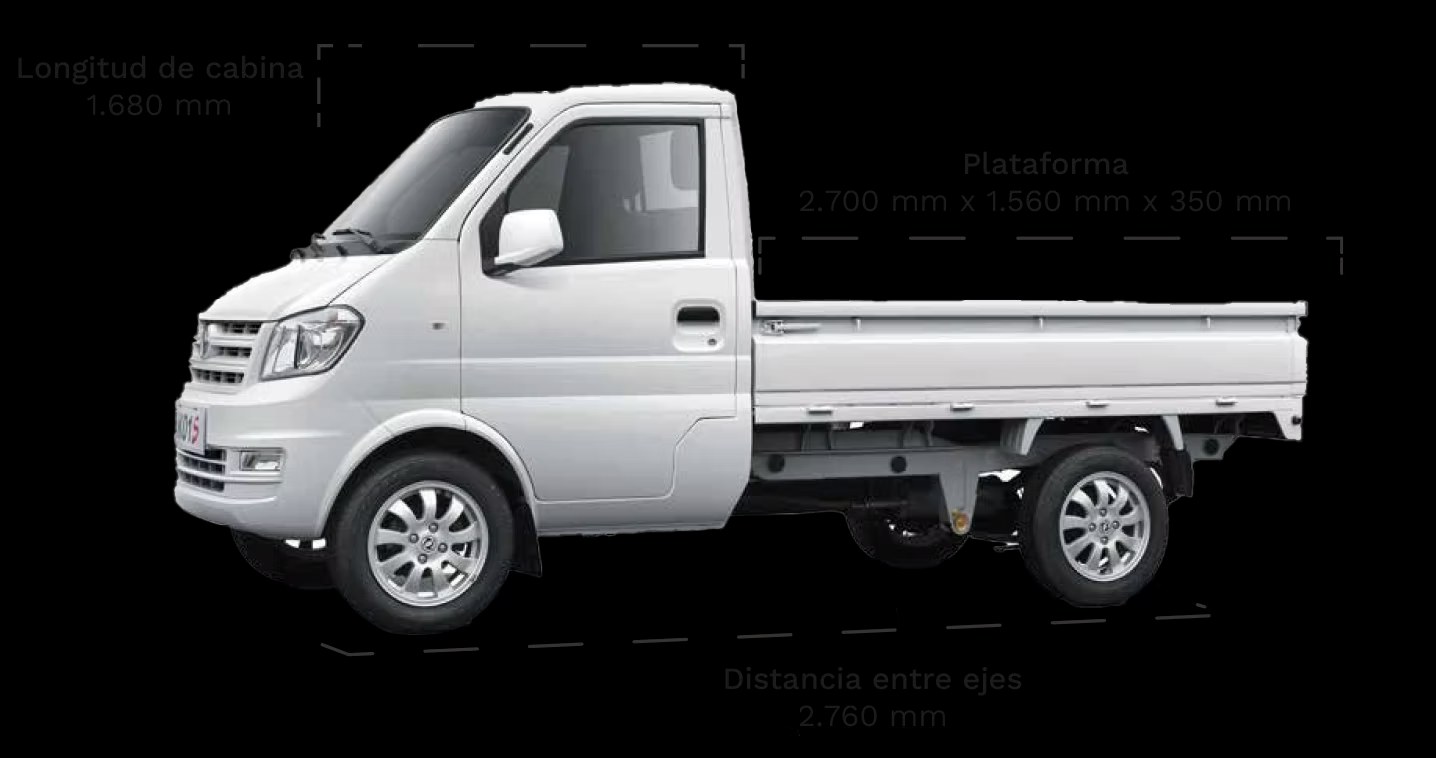 DFSK K01S Pick Up — diagrama de dimensiones